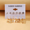Wholesale Alloy Moon Snake Earrings Set With Creative Simple Butterfly Design And Inlaid Vertical Diamond