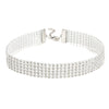 Wholesale Alloy Multi Layer Choker Neck Chain With Diamond Elements