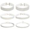 Wholesale Alloy Multi Layer Choker Neck Chain With Diamond Elements