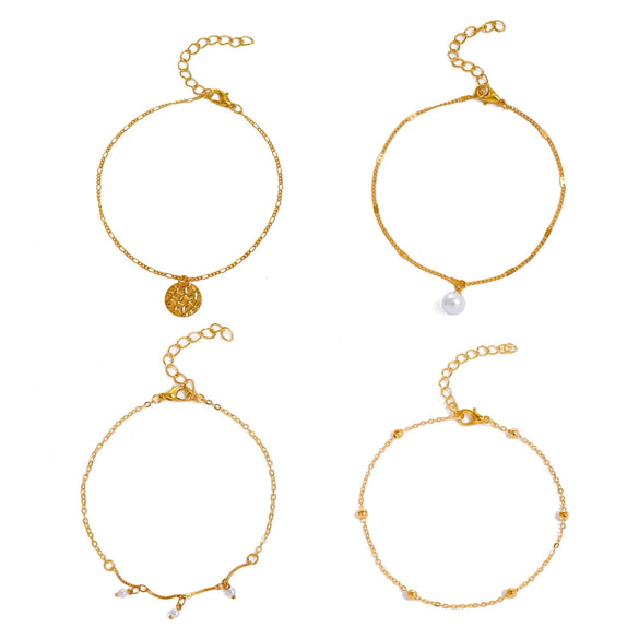 Wholesale Alloy Multilayer Love Butterfly Anklet For Women