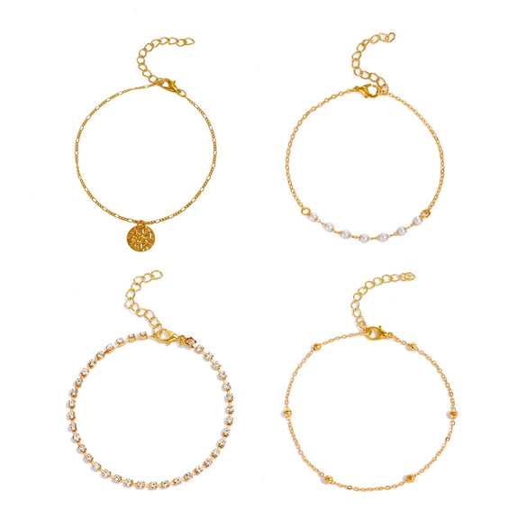 Wholesale Alloy Multilayer Love Butterfly Anklet For Women