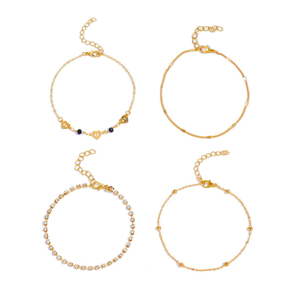 Wholesale Alloy Multilayer Love Butterfly Anklet For Women