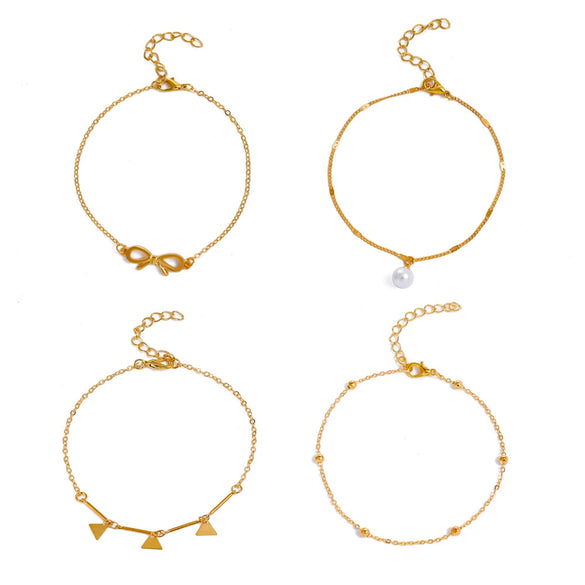 Wholesale Alloy Multilayer Love Butterfly Anklet For Women