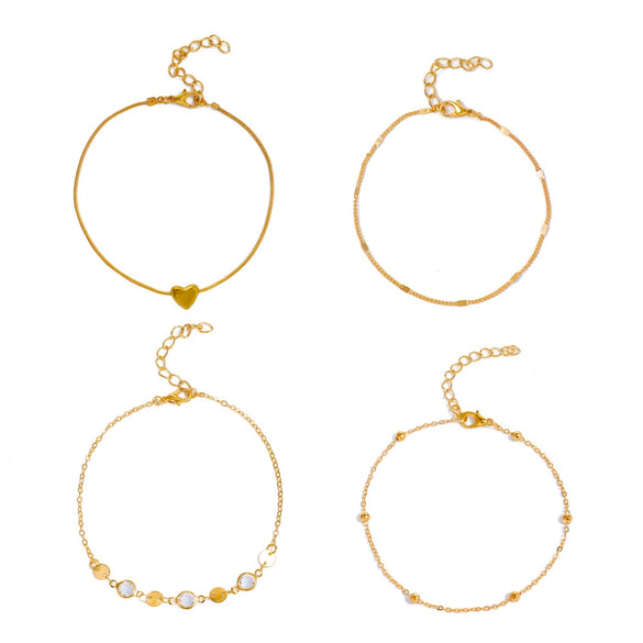 Wholesale Alloy Multilayer Love Butterfly Anklet For Women