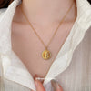 Wholesale Alloy Multilayered Geometric Cross Pendant Necklace Set With Diamonds Retro Style For Women