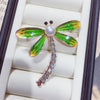 Wholesale Alloy Natural Freshwater Pearl Dragonfly Painted Brooch For Women Fashion Jewelry