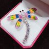 Wholesale Alloy Natural Freshwater Pearl Dragonfly Painted Brooch For Women Fashion Jewelry
