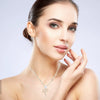 Wholesale Alloy Natural Pearl Plant Flowers Long Necklace Pendant For Women With Electroplating Treatment