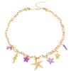 Wholesale Alloy Necklace With Dolphin Shell Conch Starfish Animal Zodiac Pendant Electroplated Design For Women