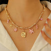 Wholesale Alloy Necklace With Dolphin Shell Conch Starfish Animal Zodiac Pendant Electroplated Design For Women