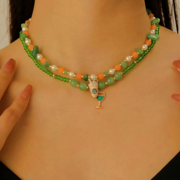 Wholesale Alloy Necklace With Dolphin Shell Conch Starfish Animal Zodiac Pendant Electroplated Design For Women