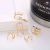 Wholesale Alloy Nonpierced Women's Geometric Ushaped Doublelayer Ear Studs Electroplated
