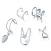 Wholesale Alloy Nonpierced Women's Geometric Ushaped Doublelayer Ear Studs Electroplated