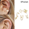 Wholesale Alloy Nonpierced Women's Geometric Ushaped Doublelayer Ear Studs Electroplated
