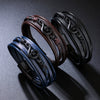 Wholesale Alloy Note Bracelet Unisex Multilayer Leather Braided Magnetic Buckle Retro With Letters Numbers Text Pattern Seiko Design