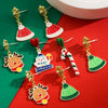 Wholesale Alloy Oil Dropping Christmas Series Fashion Festive Women's Pin Earrings