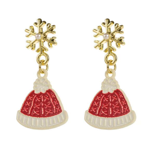 Wholesale Alloy Oil Dropping Christmas Series Fashion Festive Women's Pin Earrings