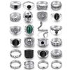Wholesale Alloy Old Style Geometric Smiley Face Ring Set