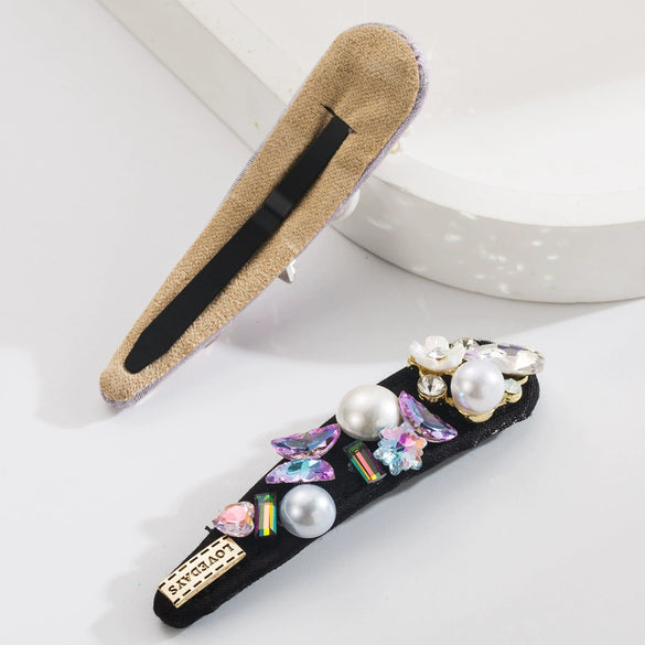 Wholesale Alloy Oneword Clip With Rhinestone Flowers And Butterflies For Women