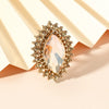 Wholesale Alloy Oval Retro Fashion Exaggerated Luxury Geometric Diamond Open Ring For Unisex And Women