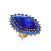 Wholesale Alloy Oval Retro Fashion Exaggerated Luxury Geometric Diamond Open Ring For Unisex And Women