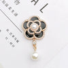 Wholesale Alloy Pearl Camellia Pendant Dripping Oil Jewelry Accessories For Mobile Phone Shell Decoration