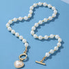 Wholesale Alloy Pearl Chain Necklace With Diamond And Geometric Design For Women French Retro Style