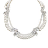 Wholesale Alloy Pearl Diamond Multi Layer Clavicle Necklace For Women With Geometric Style And Electroplating Treatment