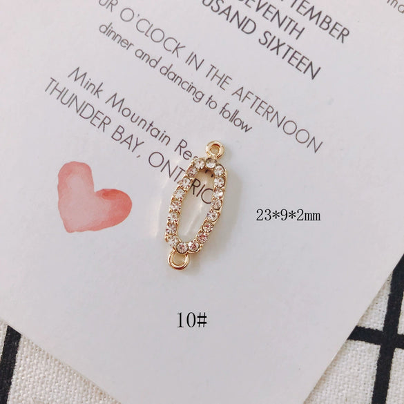 Wholesale Alloy Pearl Diamond Round Heart Double Hanging Earrings Jewelry Accessories