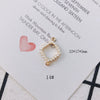 Wholesale Alloy Pearl Diamond Round Heart Double Hanging Earrings Jewelry Accessories