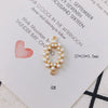 Wholesale Alloy Pearl Diamond Round Heart Double Hanging Earrings Jewelry Accessories