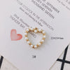 Wholesale Alloy Pearl Diamond Round Heart Double Hanging Earrings Jewelry Accessories