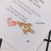 Wholesale Alloy Pearl Diamond Round Heart Double Hanging Earrings Jewelry Accessories