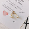 Wholesale Alloy Pearl Diamond Round Heart Double Hanging Earrings Jewelry Accessories