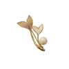 Wholesale Alloy Pearl Fishtail Flower Design Electroplating Women's Brooch