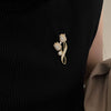 Wholesale Alloy Pearl Full Diamond Tulip Flower Electroplating Women's Brooch