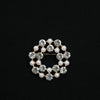 Wholesale Alloy Pearl Hollow Drill Geometric Constellation Electroplated Brooch For Women