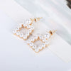 Wholesale Alloy Pearl Inlaid Geometric Earrings For Women