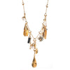 Wholesale Alloy Pearl Leaf Geometric Retro Pendant Clavicle Necklace For Women With Electroplating