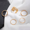 Wholesale Alloy Pearl Rhinestone Butterfly Twist Electroplated Ring Set For Women