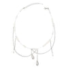 Wholesale Alloy Pearl Tassel Cross Geometric Clavicle Chain Necklace For Women With Electroplating