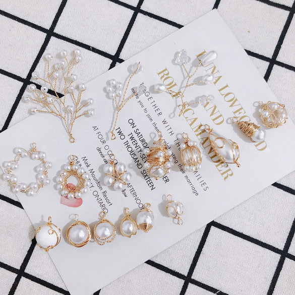 Wholesale Alloy Pearl Tassel Pendant Earrings Jewelry Accessories