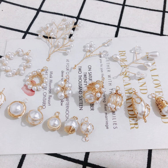 Wholesale Alloy Pearl Tassel Pendant Earrings Jewelry Accessories