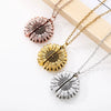 Wholesale Alloy Pendant Necklace With Flower Geometric Pattern And Electroplating Treatment