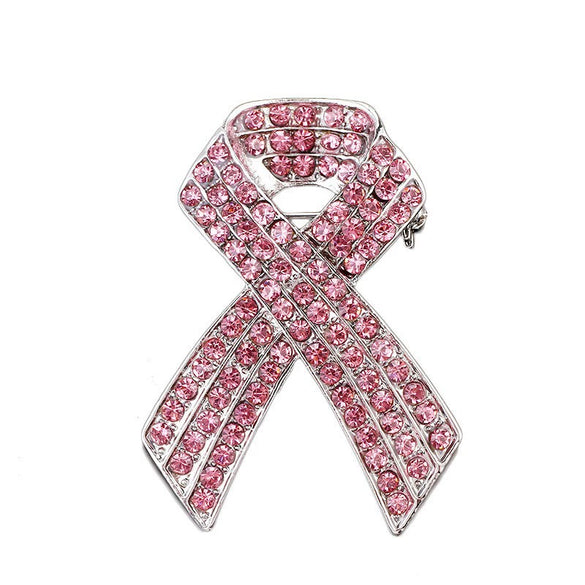 Wholesale Alloy Pink Ribbon Bow Brooch Jewelry Electroplated Korean Fashion Clothing Accessory