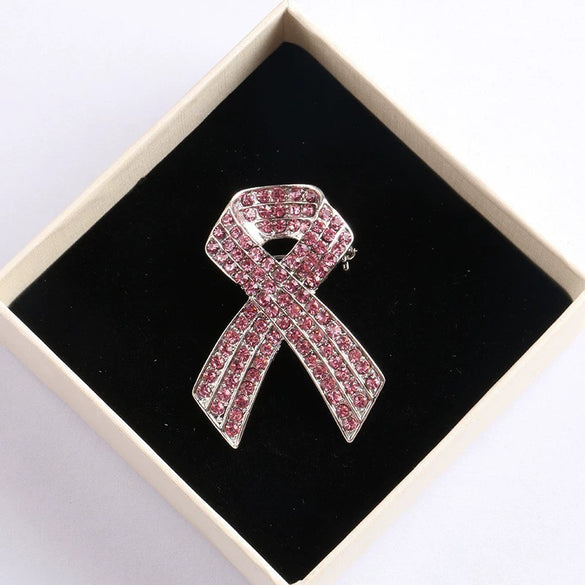 Wholesale Alloy Pink Ribbon Bow Brooch Jewelry Electroplated Korean Fashion Clothing Accessory