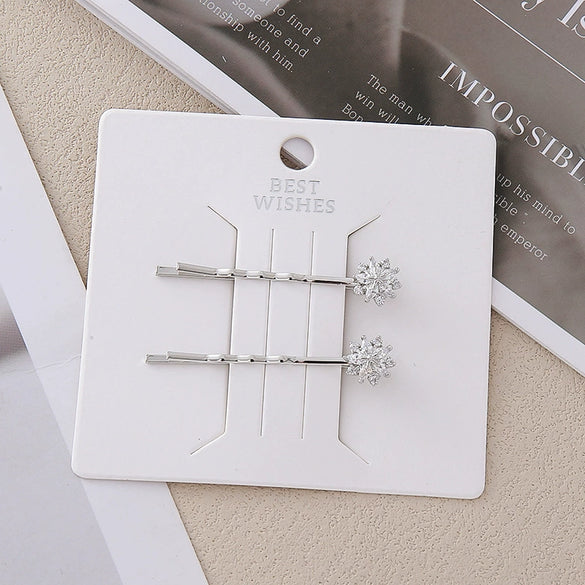 Wholesale Alloy Princess Style Planet Pearl Moon Snowflake Flower One Word Clip Hairpin With Electroplating