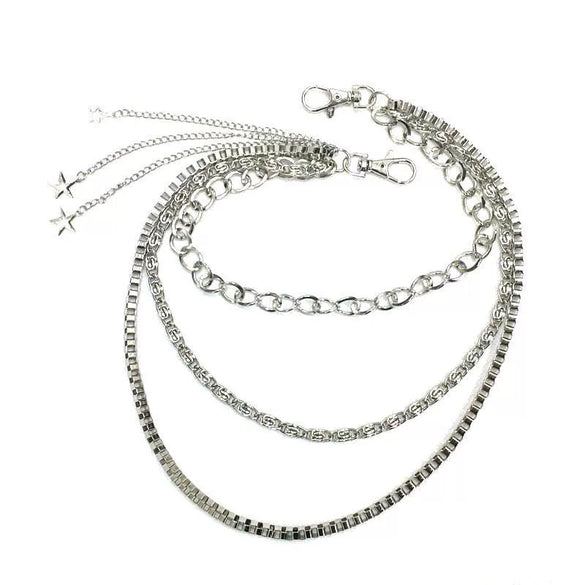 Wholesale Alloy Punk Hip Hop Female Chain Waist Pants Chain