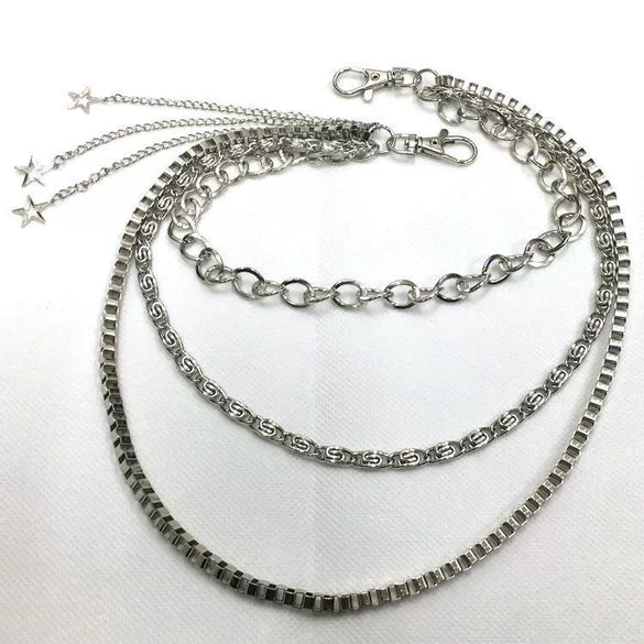 Wholesale Alloy Punk Hip Hop Female Chain Waist Pants Chain