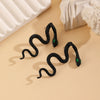 Wholesale Alloy Punk Style Detachable Exaggerated Snake Earrings With Animal Zodiac Pattern And Electroplating Treatment For Women